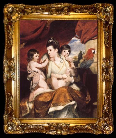 framed  Sir Joshua Reynolds Lady Cockburn and Her Three eldest sons, ta009-2